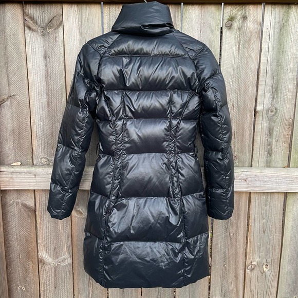 ADD Coat Goose Down Puffer Black US Size 2 Long ICON 10 Shiny - Picture 2 of 11